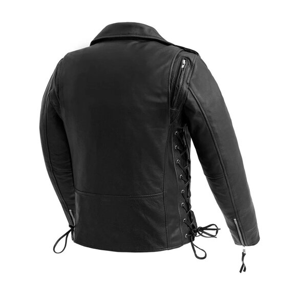 Popstar Women's Motorcycle Leather Jacket - Picture 3 of 8